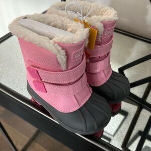 Brand New Cat & Jack Pink and Gray Kids' Snow Boots size 8